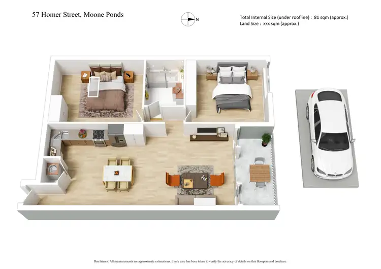 Floorplan of Homely apartment listing, 4/57 Homer Street, Moonee Ponds VIC 3039