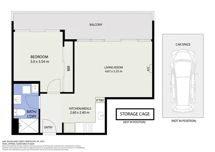 Floorplan of Homely apartment listing, 304/68 Gadd Street, Northcote VIC 3070