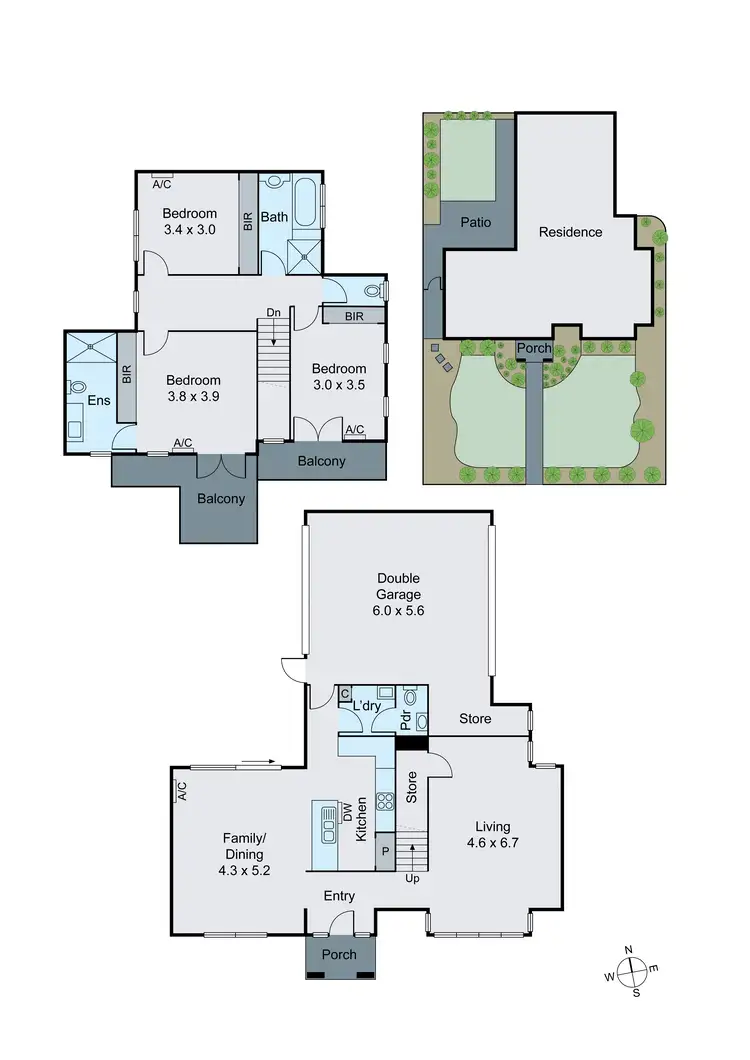 Floorplan of Homely townhouse listing, 1/135 Waverley Road, Chadstone VIC 3148