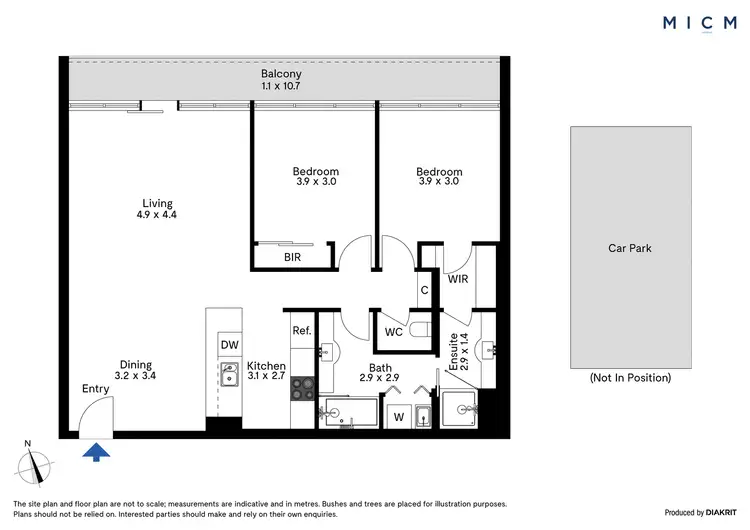 Floorplan of Homely apartment listing, 603/83 Queensbridge Street, Southbank VIC 3006