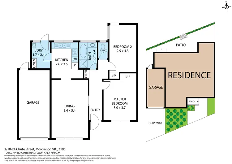 Floorplan of Homely unit listing, 2/18 Chute Street, Mordialloc VIC 3195