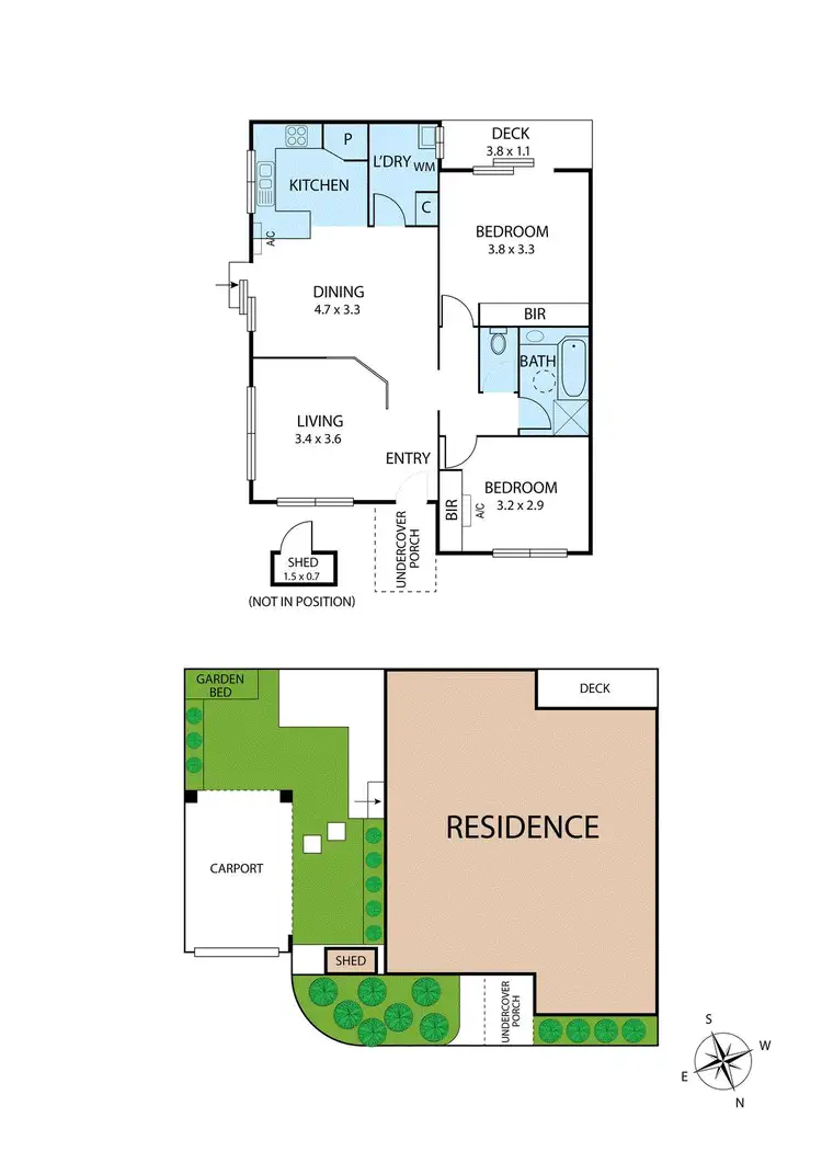 Floorplan of Homely unit listing, 2/22 Thorpe Street, Newport VIC 3015
