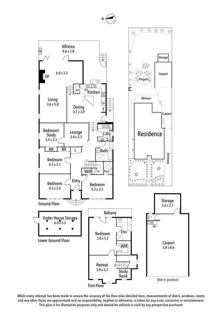 Floorplan of Homely house listing, 106 Grandview Grove, Rosanna VIC 3084