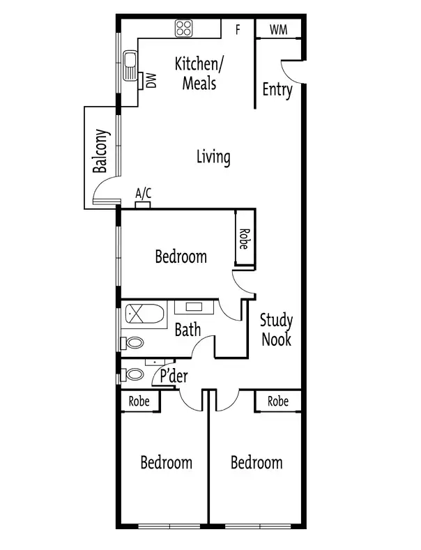Floorplan of Homely apartment listing, 6/12 Osborne Avenue, Glen Iris VIC 3146