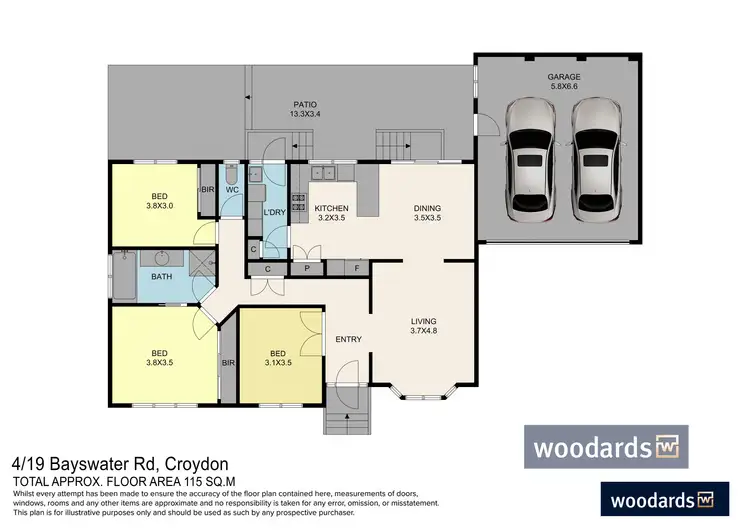 Floorplan of Homely unit listing, 4/19 Bayswater Road, Croydon VIC 3136