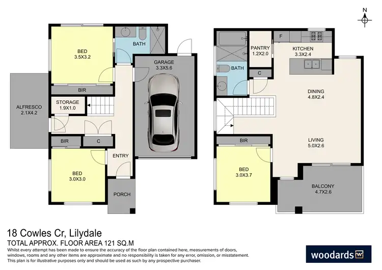 Floorplan of Homely townhouse listing, 18 Cowles Crescent, Lilydale VIC 3140