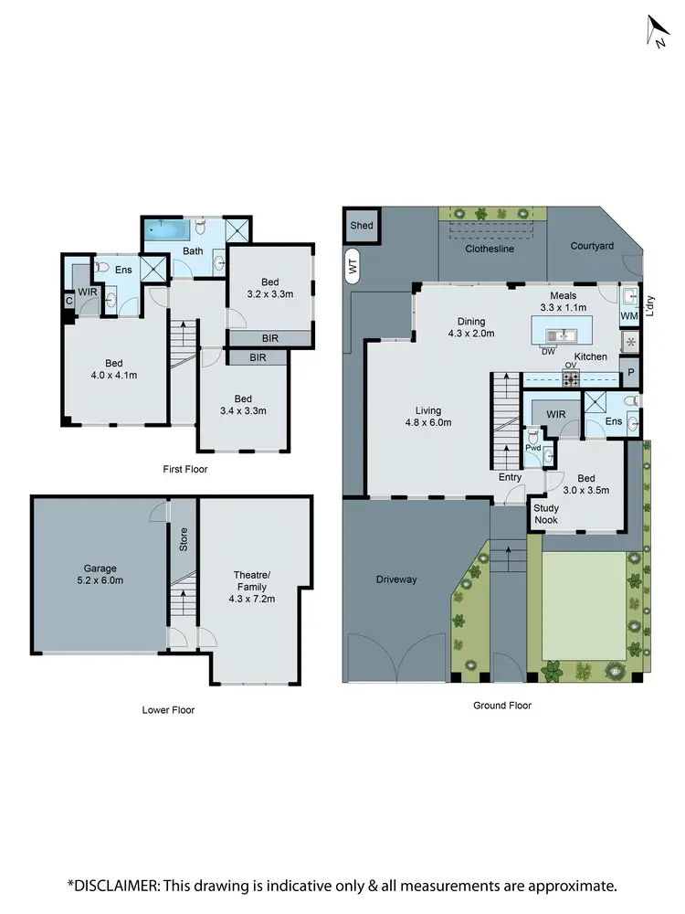 Floorplan of Homely townhouse listing, 1/1 Spence Street, Burwood VIC 3125