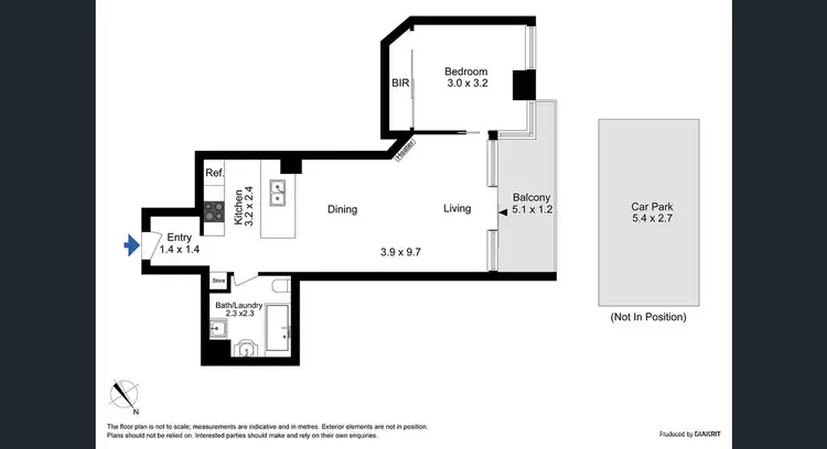 Floorplan of Homely apartment listing, 138/100 Kavanagh Street, Southbank VIC 3006