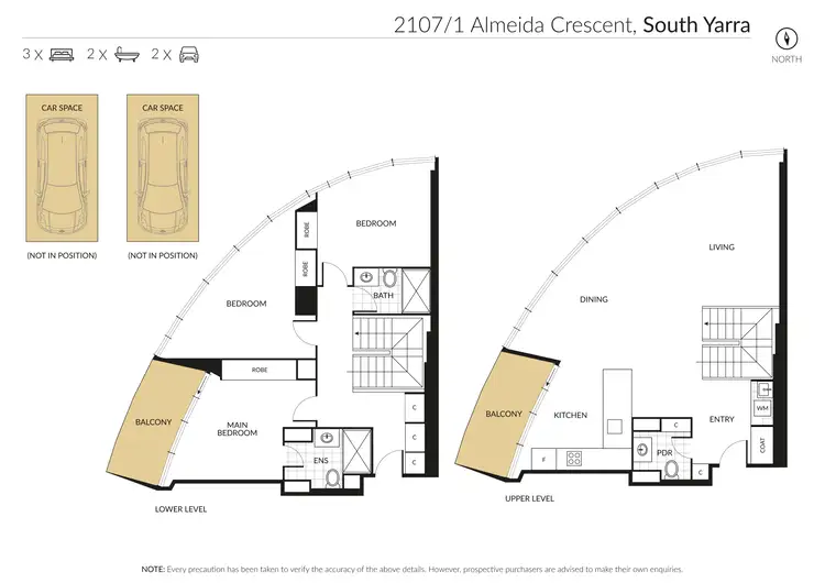 Floorplan of Homely apartment listing, 2107/1 Almeida Crescent, South Yarra VIC 3141