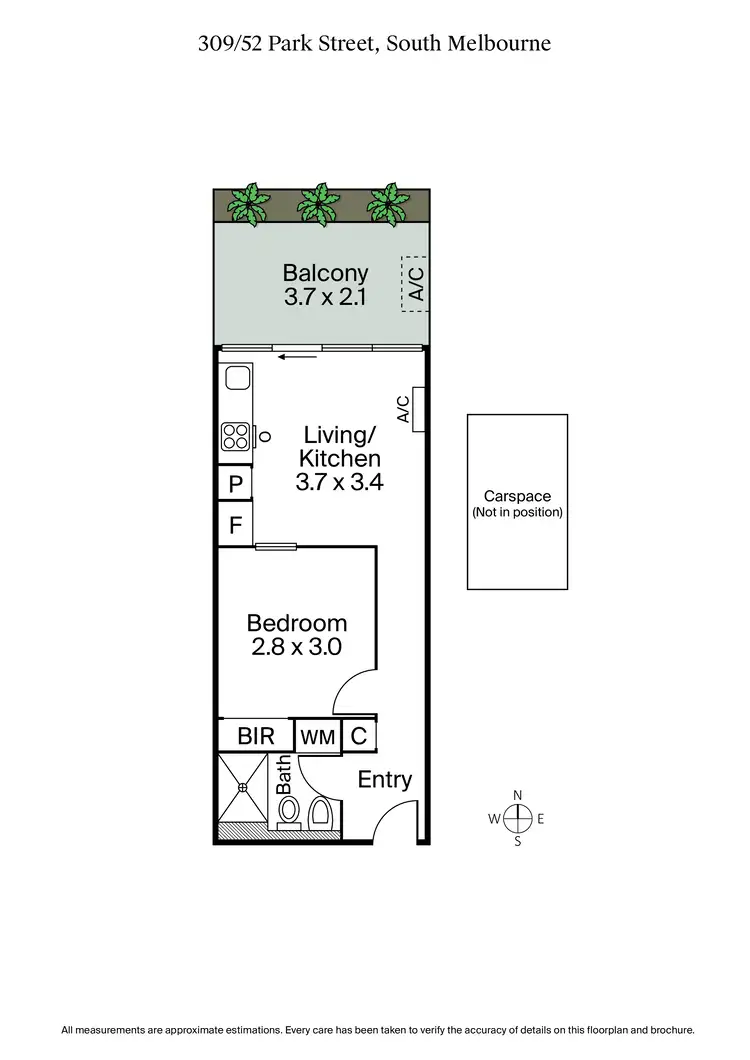 Floorplan of Homely apartment listing, 309/52 Park Street, South Melbourne VIC 3205