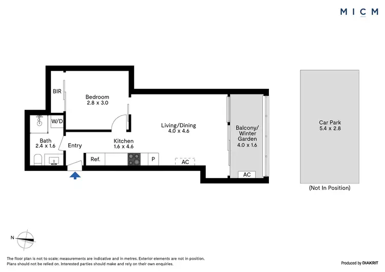 Floorplan of Homely apartment listing, 3307/5 Sutherland Street, Melbourne VIC 3000