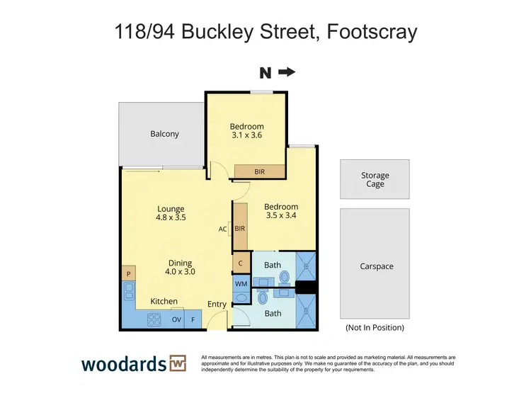 Floorplan of Homely apartment listing, 118/94 Buckley Street, Footscray VIC 3011