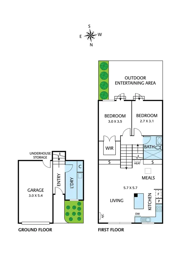 Floorplan of Homely townhouse listing, 4/96 St Elmo Road, Ivanhoe VIC 3079
