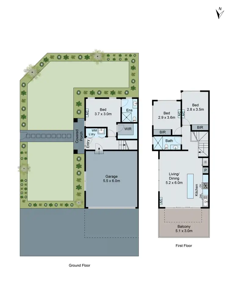 Floorplan of Homely townhouse listing, 1 & 2/8 Mountain Gate Drive, Ferntree Gully VIC 3156