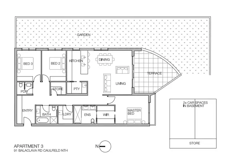 Floorplan of Homely townhouse listing, 3/91 Balaclava Road, Caulfield North VIC 3161