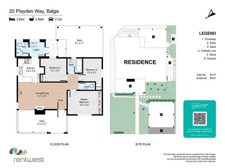 Floorplan of Homely house listing, 20 Playden Way, Balga WA 6061
