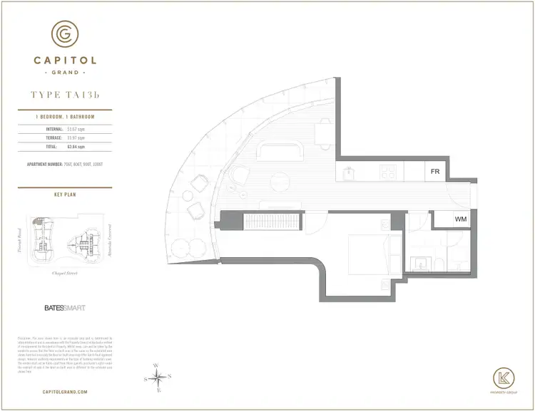 Floorplan of Homely apartment listing, 906/243 Toorak Road, South Yarra VIC 3141