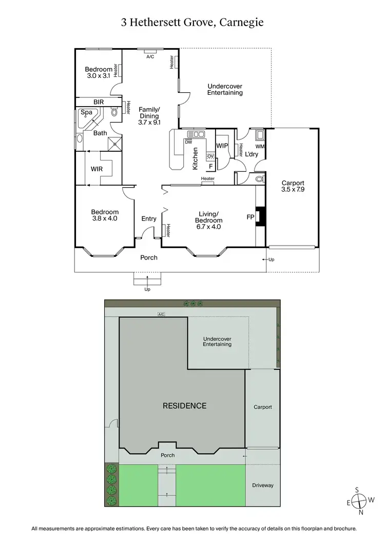 Floorplan of Homely house listing, 3 Hethersett Grove, Carnegie VIC 3163