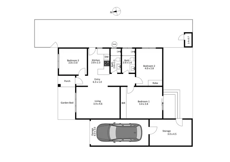 Floorplan of Homely unit listing, 5/6-8 Elm Tree Road, Doncaster VIC 3108