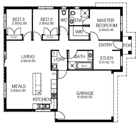 Floorplan of Homely house listing, 2 Trailwater Court, Warragul VIC 3820