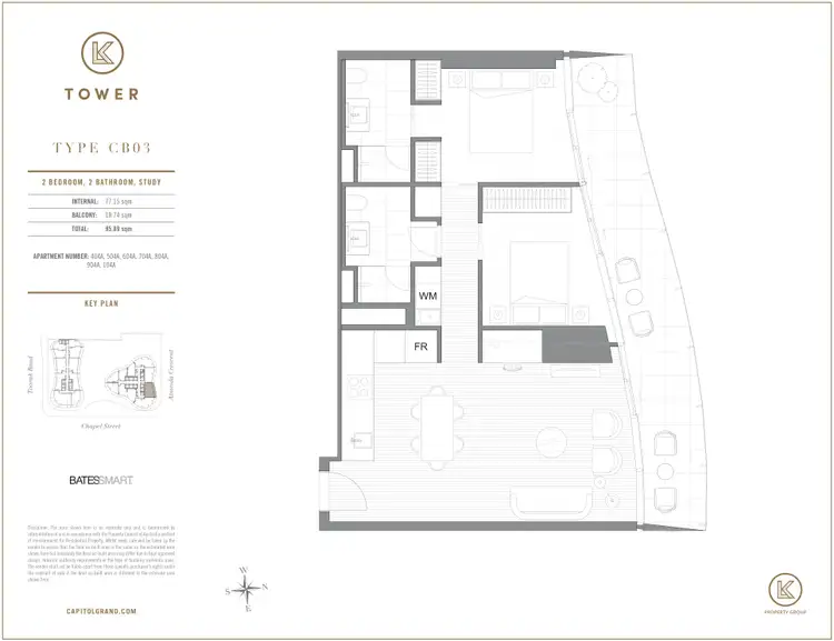 Floorplan of Homely apartment listing, 1004/1 Almeida Crescent, South Yarra VIC 3141