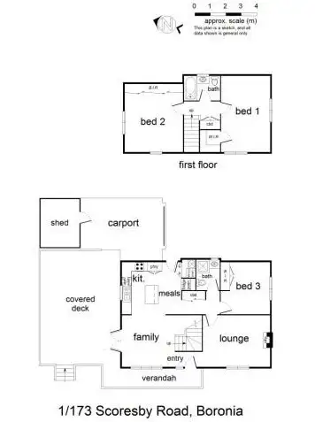 Floorplan of Homely house listing, 1/173 Scoresby Road, Boronia VIC 3155