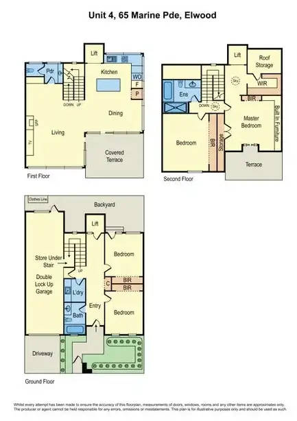 Floorplan of Homely townhouse listing, 4/65 Marine Parade, Elwood VIC 3184