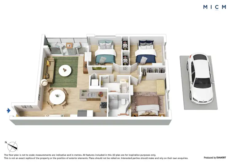 Floorplan of Homely apartment listing, 1306/58 Jeffcott Street, West Melbourne VIC 3003