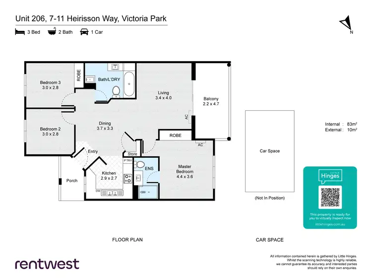 Floorplan of Homely house listing, 206/7-11 Heirisson Way, Victoria Park WA 6100