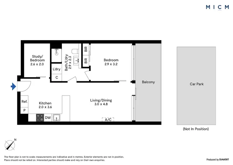 Floorplan of Homely apartment listing, 1307/25 Coventry Street, Southbank VIC 3006