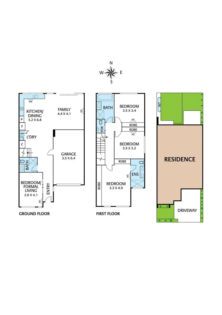 Floorplan of Homely townhouse listing, 3/179 Cape Street, Heidelberg VIC 3084