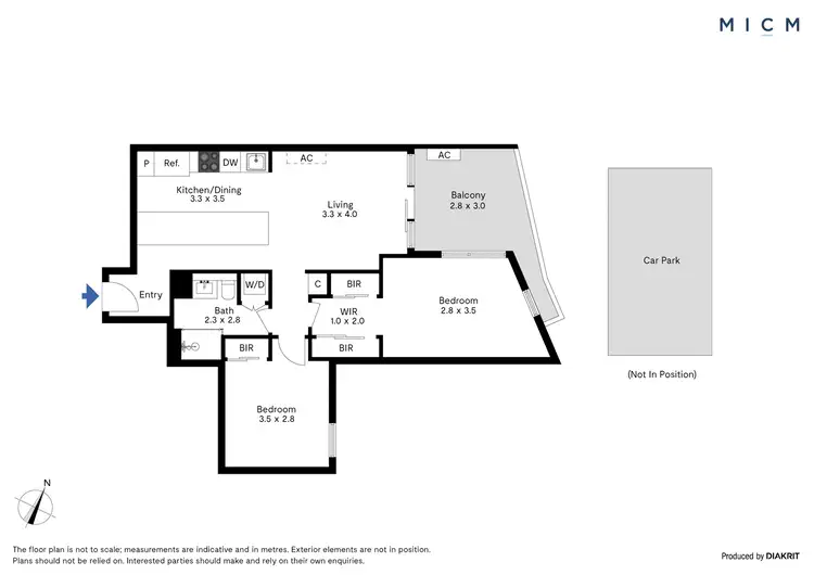 Floorplan of Homely apartment listing, 319/9 Dryburgh Street, West Melbourne VIC 3003