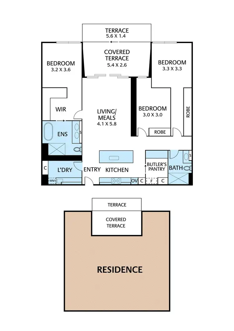 Floorplan of Homely apartment listing, G06C/1 Wilfred Road, Ivanhoe East VIC 3079