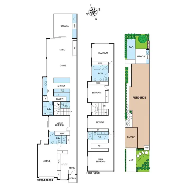Floorplan of Homely townhouse listing, 3a Adam Street, Bentleigh VIC 3204