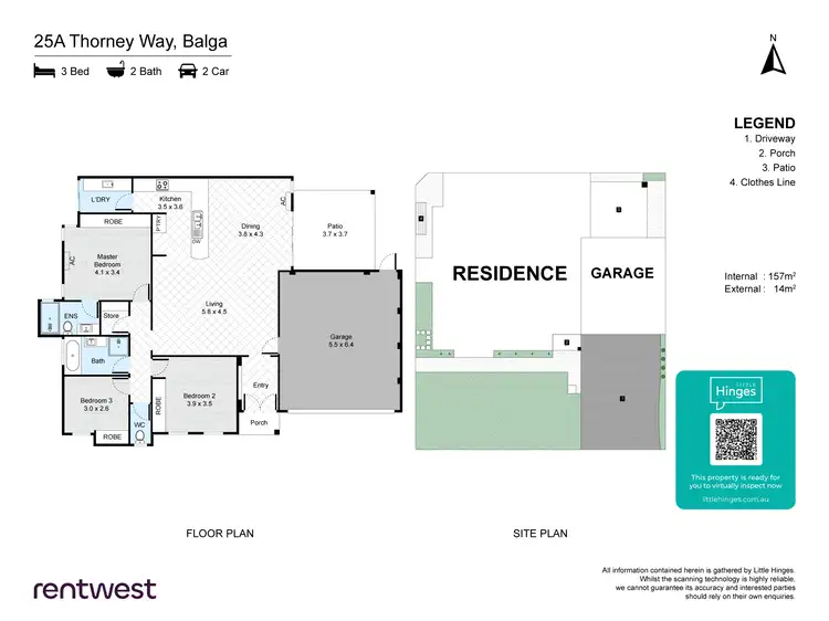 Floorplan of Homely house listing, 25A Thorney Way, Balga WA 6061