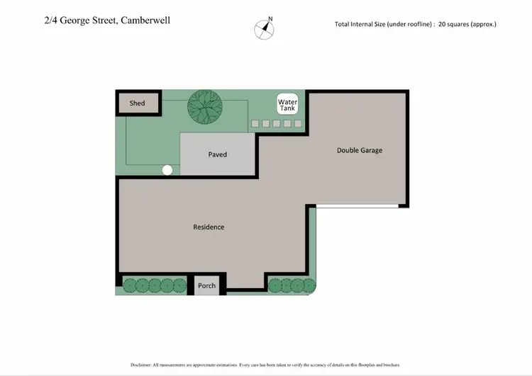 Floorplan of Homely townhouse listing, 2/4 George Street, Camberwell VIC 3124