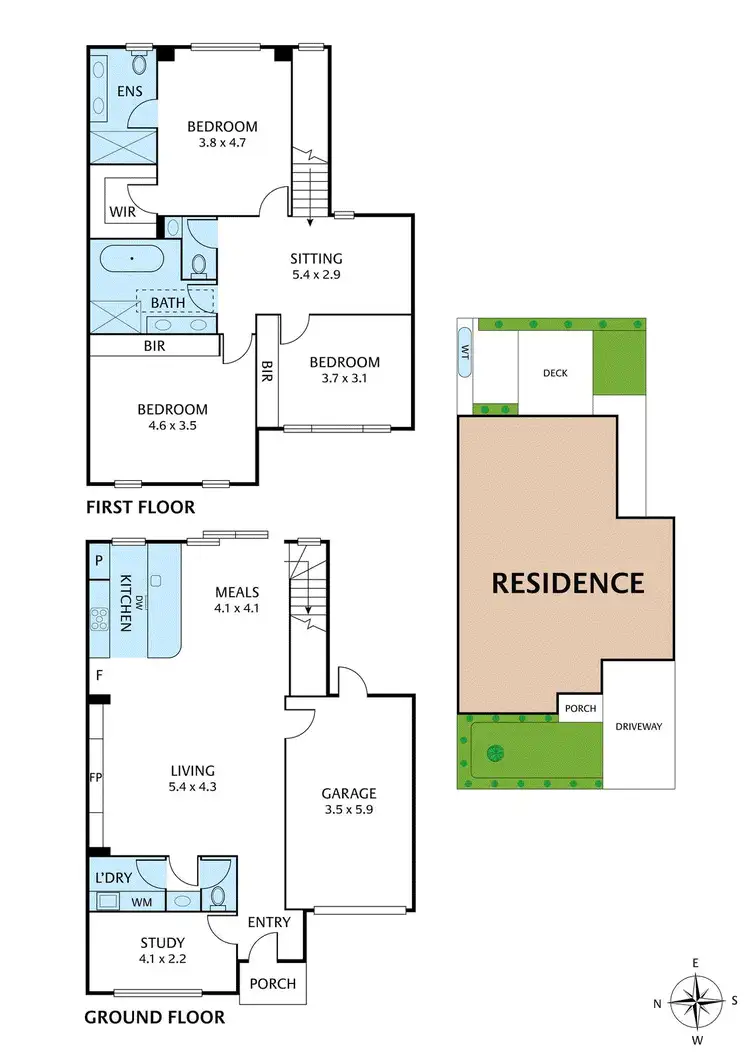Floorplan of Homely townhouse listing, 2B Basil Street, Newport VIC 3015