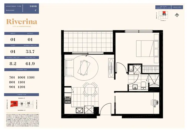 Floorplan of Homely apartment listing, 2 Tannery Walk, Footscray VIC 3011