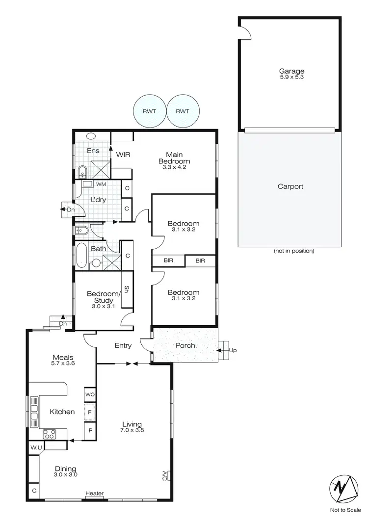 Floorplan of Homely house listing, 1 Talbot Court, Wendouree VIC 3355