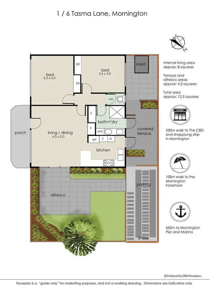 Floorplan of Homely unit listing, 1/6 Tasma Lane, Mornington VIC 3931