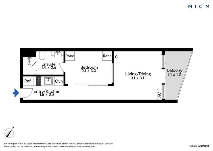 Floorplan of Homely apartment listing, 110/53 Batman St, West Melbourne VIC 3003