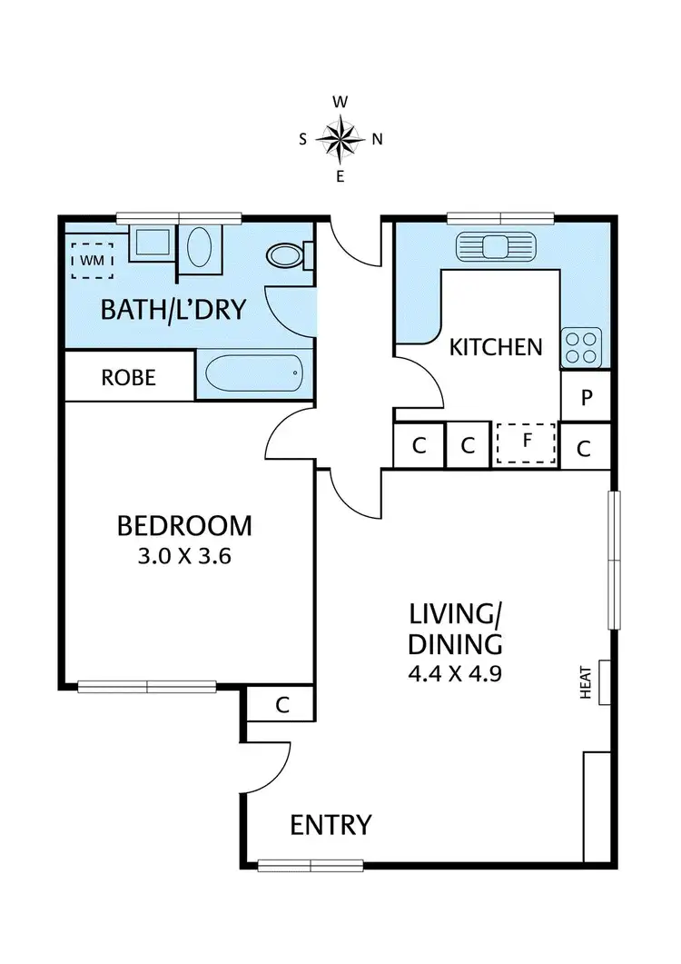 Floorplan of Homely apartment listing, 8/91 Lower Heidelberg Road, Ivanhoe VIC 3079