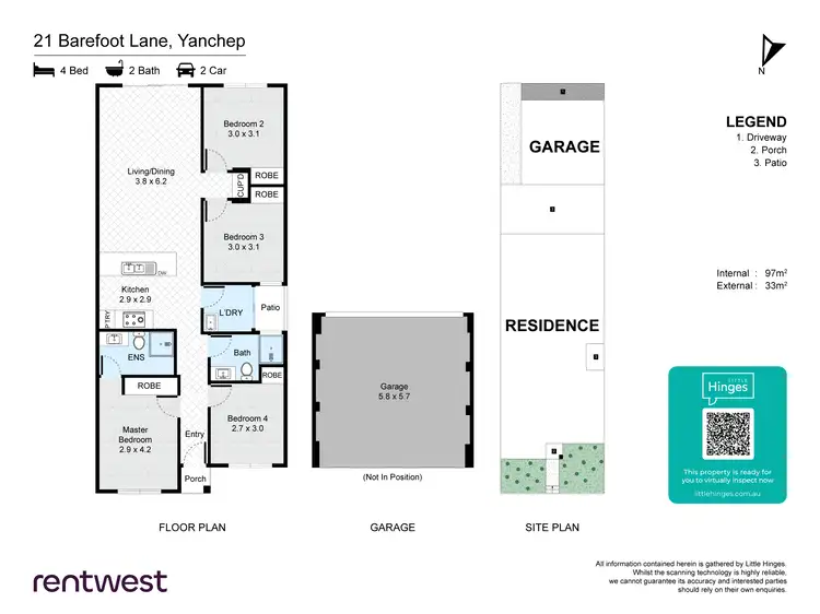Floorplan of Homely house listing, 21 Barefoot La, Yanchep WA 6035
