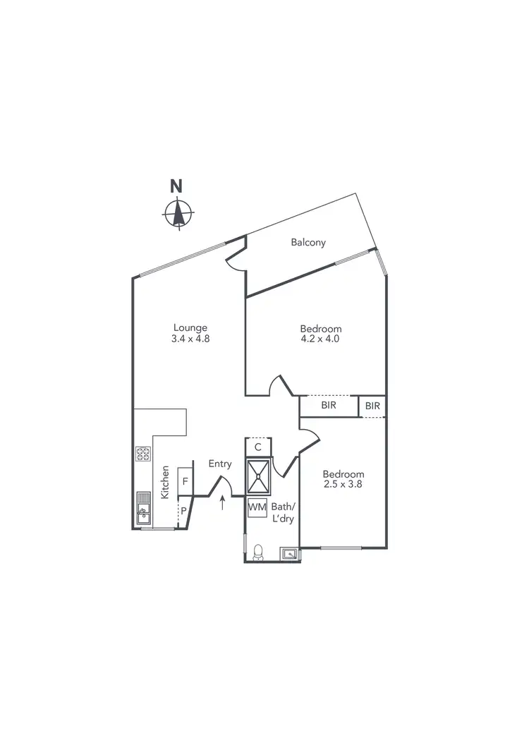 Floorplan of Homely apartment listing, 8/17-19 The Avenue, Windsor VIC 3181
