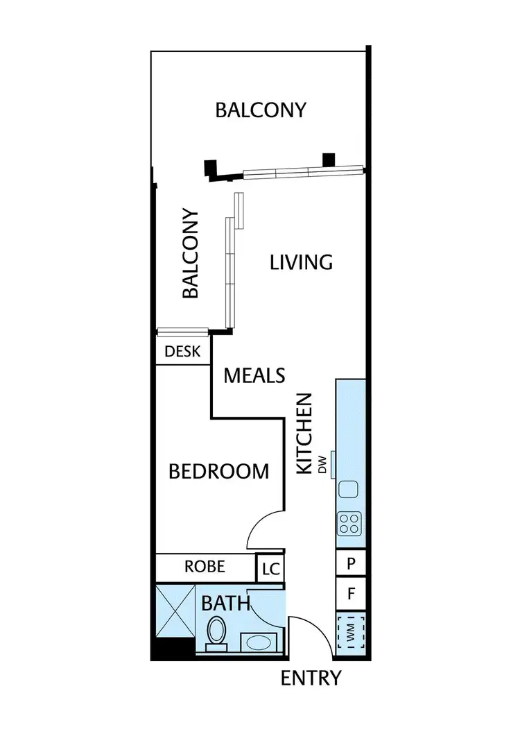 Floorplan of Homely apartment listing, 422/443 Upper Heidelberg Road, Ivanhoe VIC 3079
