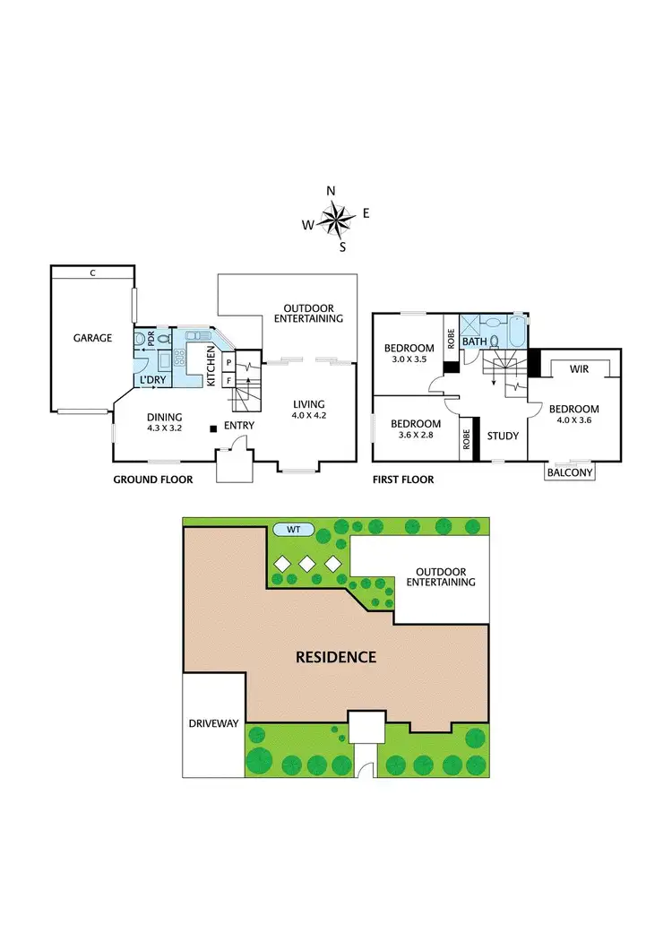 Floorplan of Homely townhouse listing, 2C Hamilton Street, Alphington VIC 3078