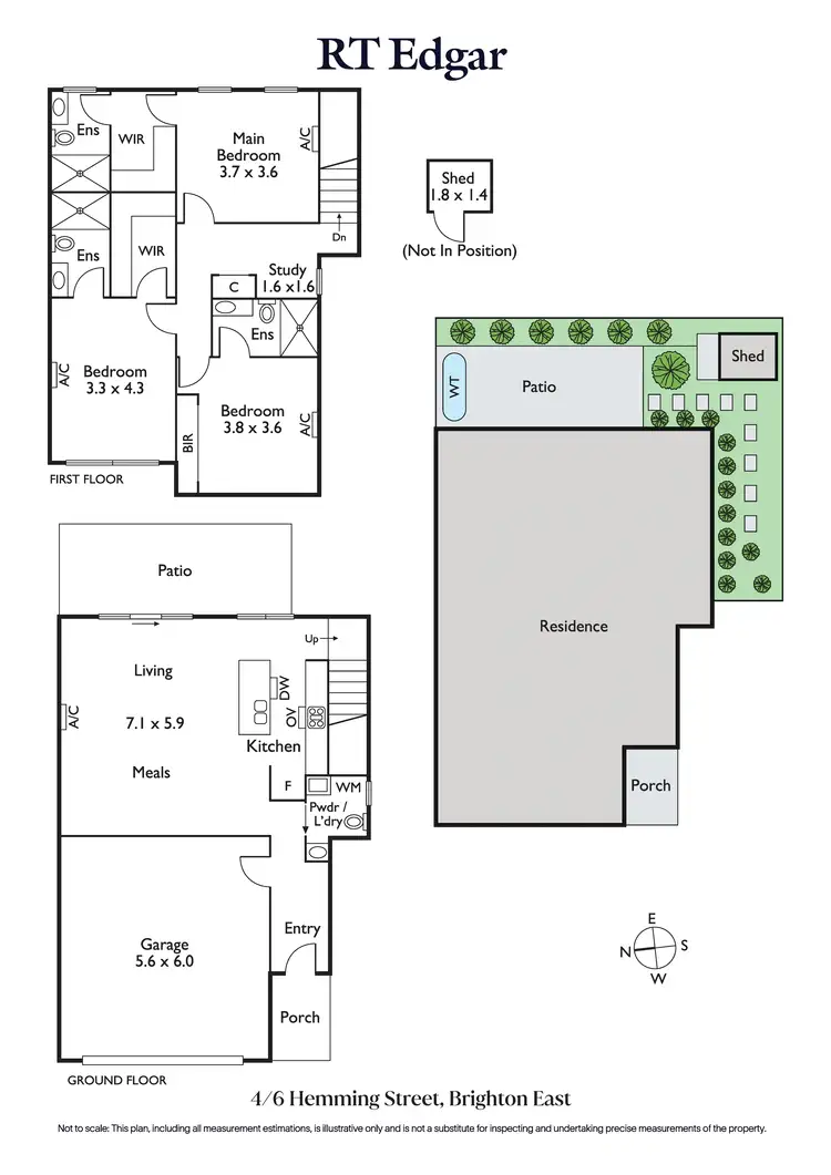 Floorplan of Homely townhouse listing, 4/6 Hemming Street, Brighton East VIC 3187