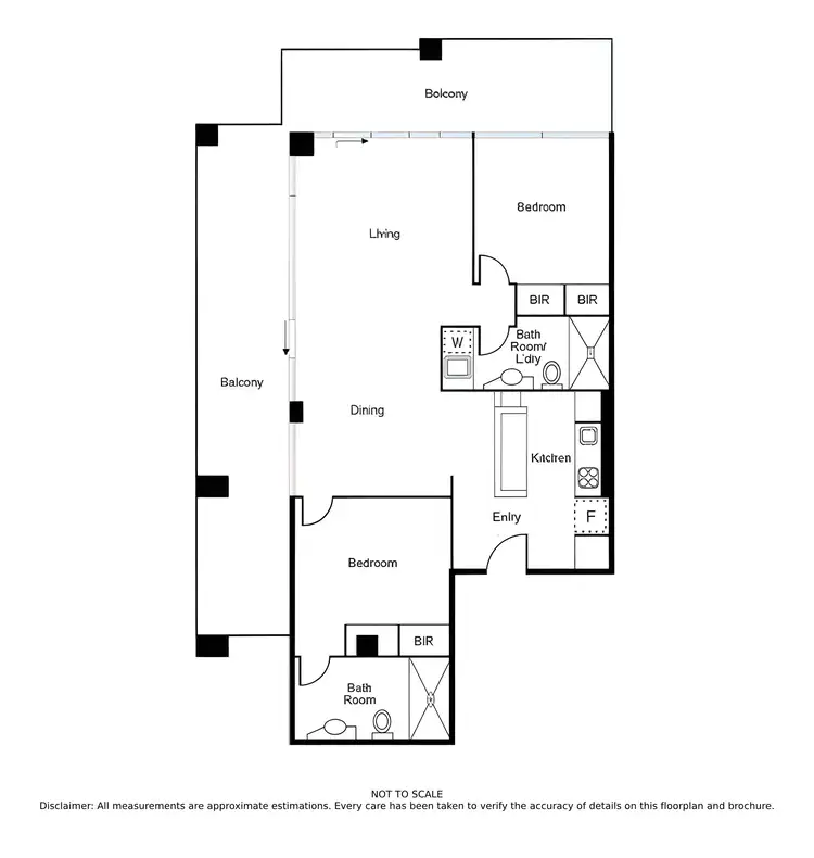 Floorplan of Homely apartment listing, 1808/7 Yarra Street, South Yarra VIC 3141