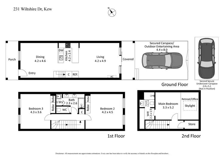 Floorplan of Homely townhouse listing, 231 Wiltshire Drive, Kew VIC 3101