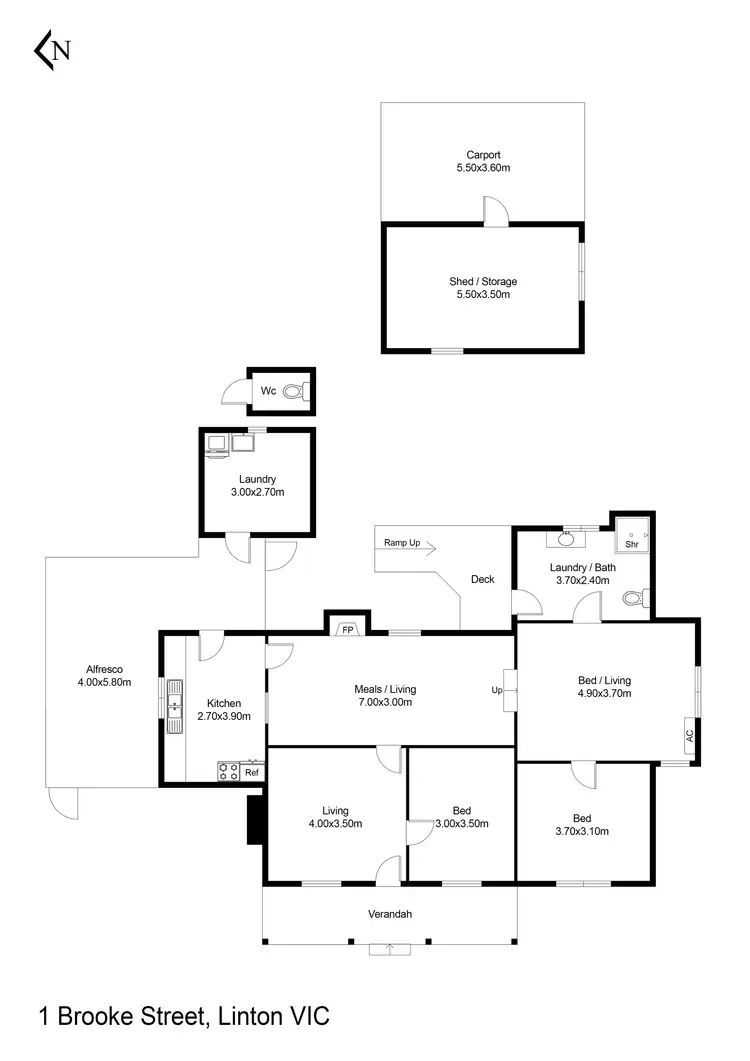Floorplan of Homely house listing, 1 Brooke Street, Linton VIC 3360